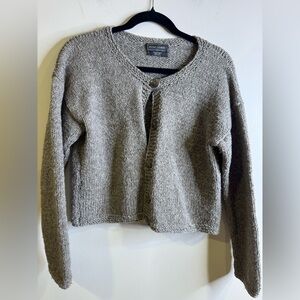 Vintage handmade wool grey cardigan - small/medium?